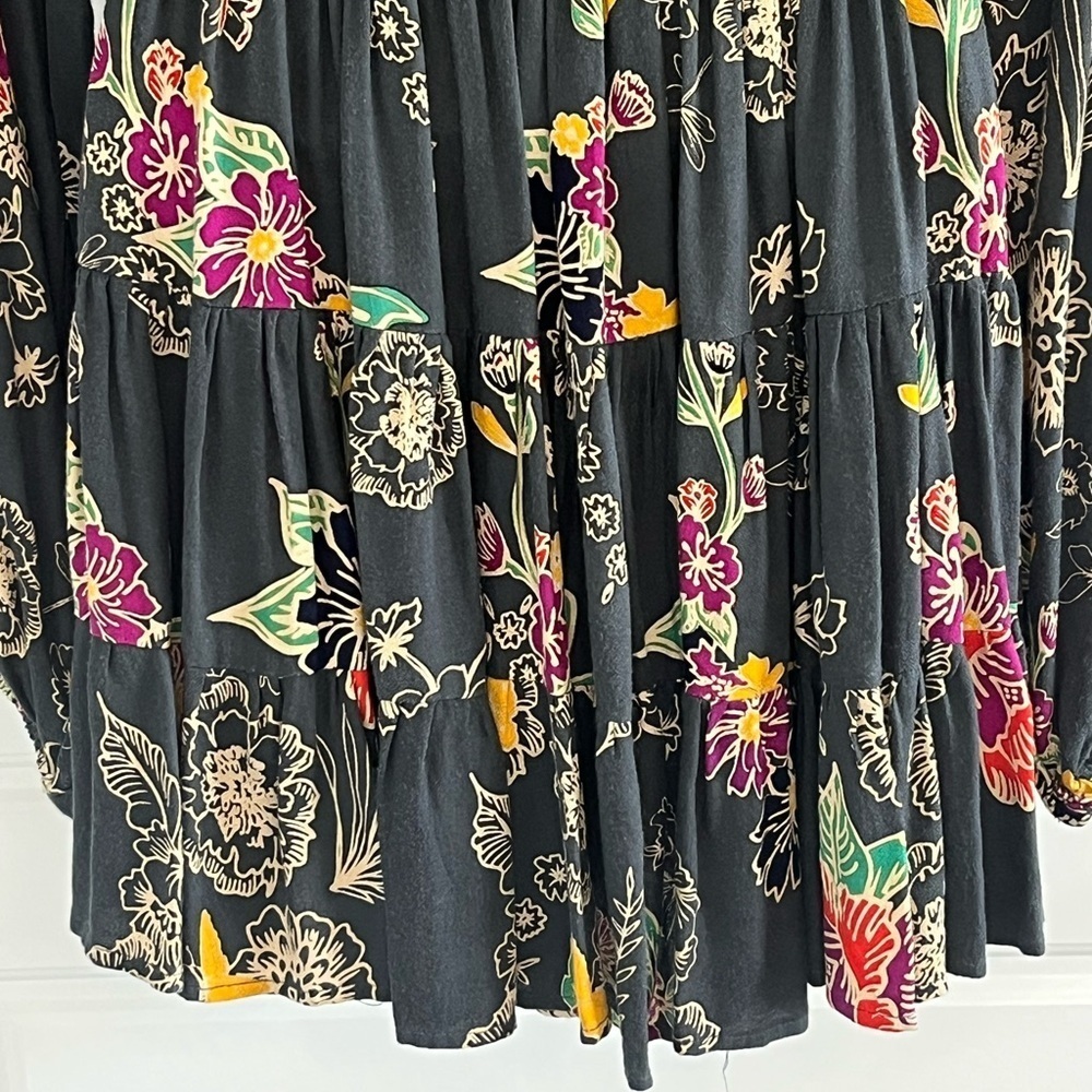 Cleobella Hadley Floral Smocked Mini Dress Boho Feminine Romantic Size XS - Picture 7 of 14